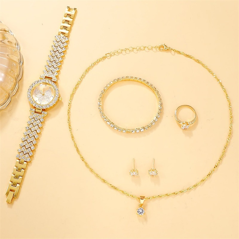 Women Quartz Watch Luxury Fashion Bling Rhinestone Chronograph World Time Decoration Stainless Steel Strap Watch3