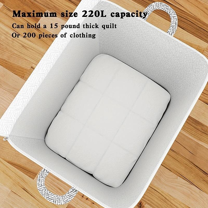 Zipper Storage Bag Clothes Quilt Large Capacity Storage Bag Moving Living Room Bedroom Quilt Finishing Storage Basket4