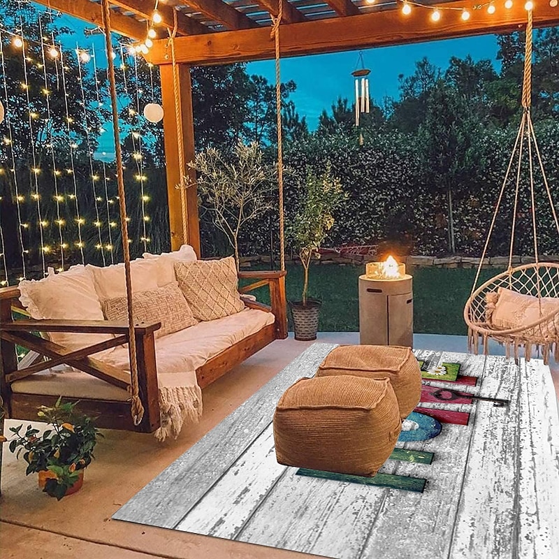 Rug Runner Colour Stripe Floor Mat Door Mat Hallway Carpets Area Rugs Washable for Bedroom Living Room Kitchen Bathroom Anti-Slip Floor Mats Wood lines3