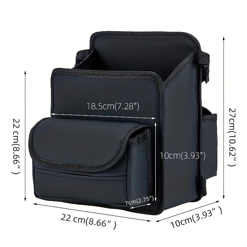 Car Seat Middle Organiser PU Leather Auto Between Seat Storage with Pockets Front Seat Handbag Holder Pet Net Barrier Organizer2