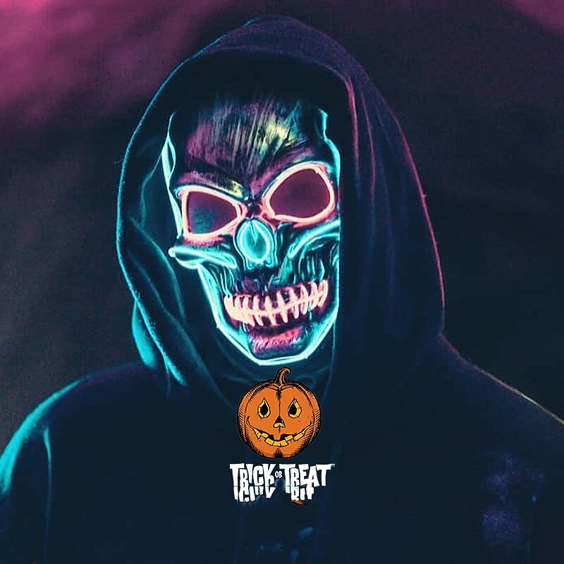 Halloween Neon Mask Led Mask Masque Masquerade Party Masks Light Glow In The Dark Funny Masks4