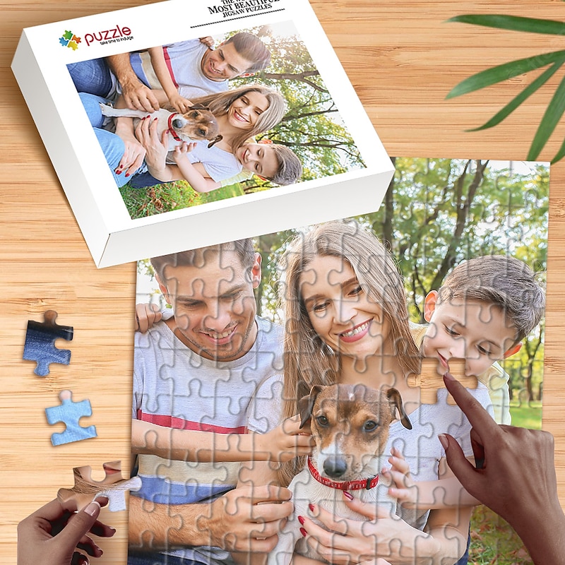 Personalized Photo Puzzle Gift Picture Gifts, Jigsaw Puzzles Custom Puzzle White Card Paper To Create Personalized Gift 500Pcs/100Pcs women/men Personalized Valentine Gift Custom Made3