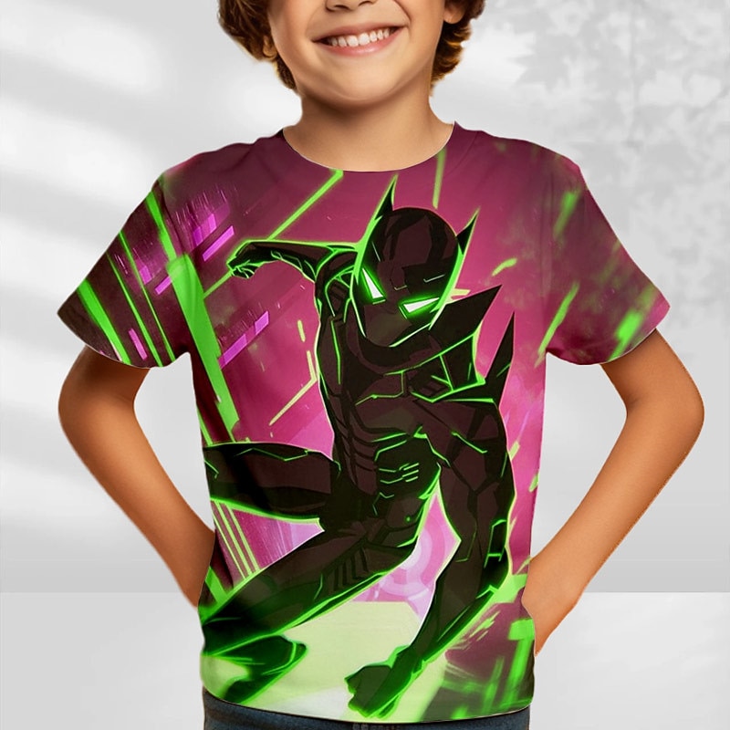 Boys 3D Graphic Cartoon T shirt Tee Short Sleeve 3D Print Summer Spring Active Sports Fashion Kids 3-12 Years Outdoor Casual Daily Regular Fit4