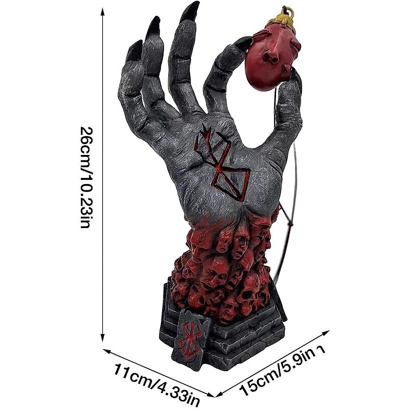 Halloween Berserk Hand of God, Fear Figure Statue, Anime Handcraft Resin Ornament, Halloween Skeleton Figurine, Craft Desk Toy Gift for Fans Collections Home Decoratio3