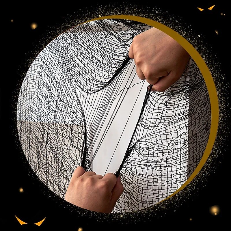 Halloween Gauze Creepy Cloth Black Netting Spider Web Decor Halloween Horror House Party Decoration4