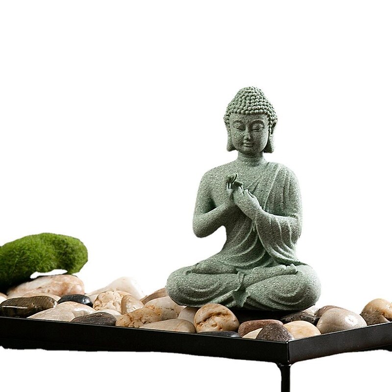 Buddha Statue - Perfect for Zen Garden, Fish Aquarium, Yoga, Bonsai & More - Spiritual Feng Shui Decoration & Lucky Tea Man Ornaments3