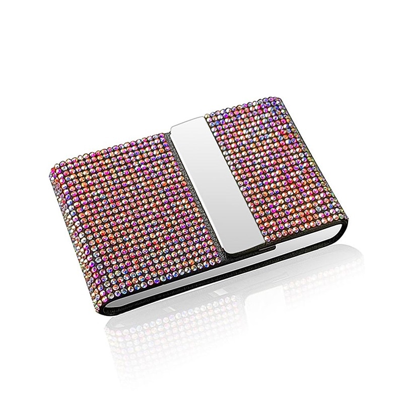 Diamond Driver License Card Holder For Car Driving License Credit Card Storage Interior Flip Ladies Girls Car Bling Accessories4