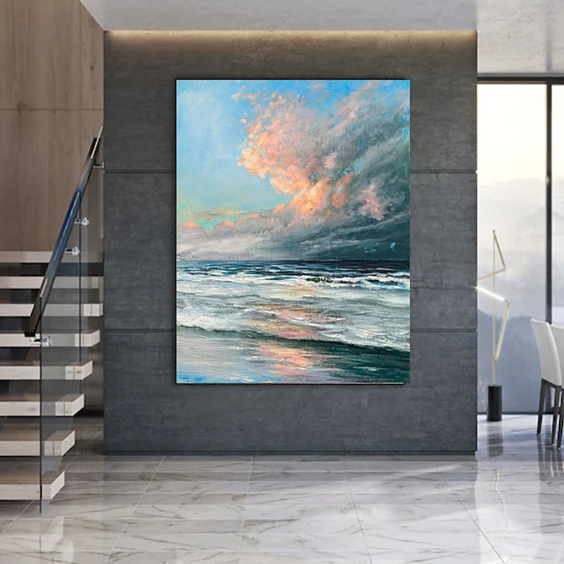 Oil Painting Handmade Hand Painted Wall Art Abstract Knife PaintingLandscape BeachHome Decoration Decor Rolled Canvas No Frame Unstretched 8