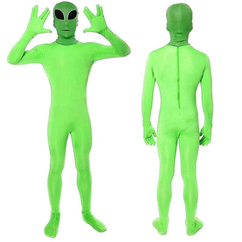Alien Halloween Zentai Suits Bodysuit Carnival Costume Full Body Suit Cosplay Kid's Adults' Unisex Halloween Carnival Mardi Gras Party Easy Halloween Costumes Dress Up