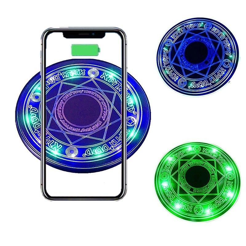 New Super Fast Charger 30W/20W/15W/10W Qi Wireless Fast Charger Glowing Magic Array Qi Wireless Charger Charging Pad for iPhone iPhone12 iphone 11 Samsung S20 Note20 Huawei Xiaomi4