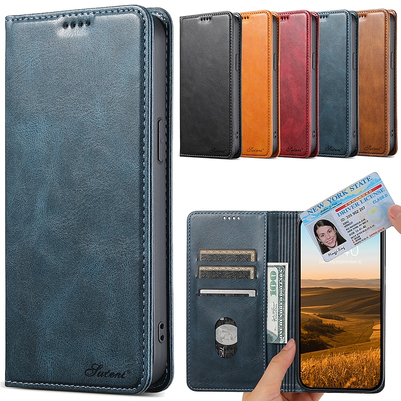 Phone Case For iPhone 16 15 14 Pro Max Plus 13 12 11 Pro Max Wallet Case Flip Cover Magnetic Zipper Full Body Protective TPU PU Leather