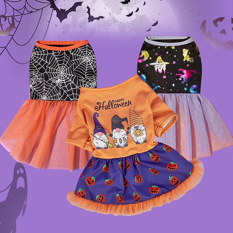 Dog Cat Dress Party Funny Winter Waterproof Breathable Soft Washable Comfortable Outdoor Halloween Casual Daily Dog Clothing for Bichon Frise Pomeranian Baby Pet Papillon Small3