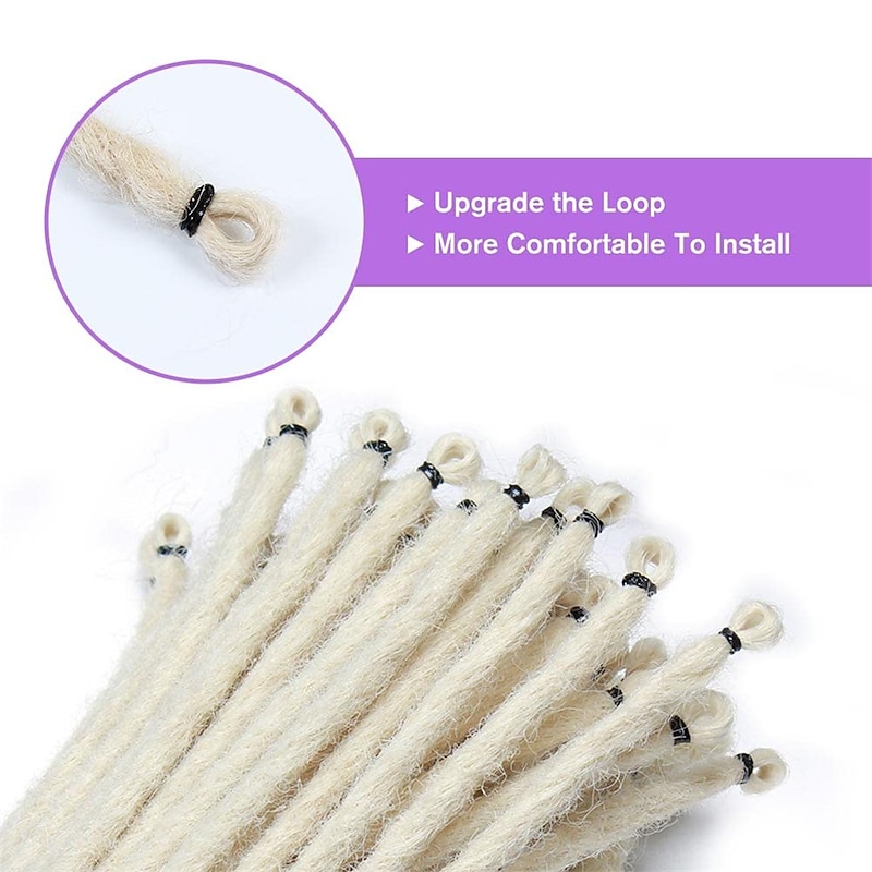 36 Blonde Dreadlocks Extension Soft Handmade Synthetic Crochet Hair Super Long 0.6cm Dread Extensions Reggae Style for Women3