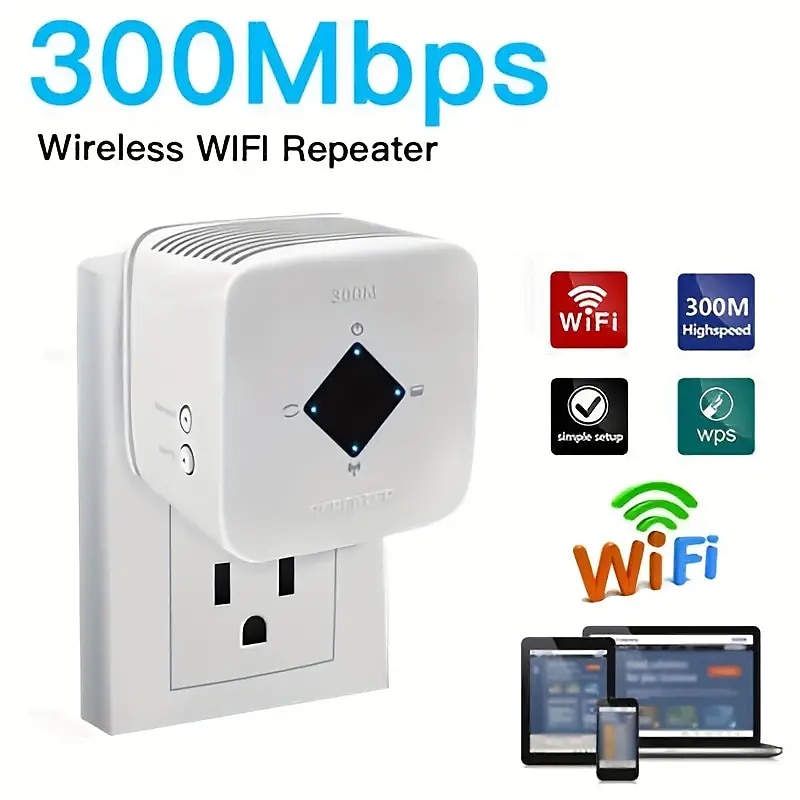 WiFi Extender Signal Booster Up to 2640 Sq.ft & 25 Devices WiFi Range Extender Wireless Internet Repeater Long Range Amplifier