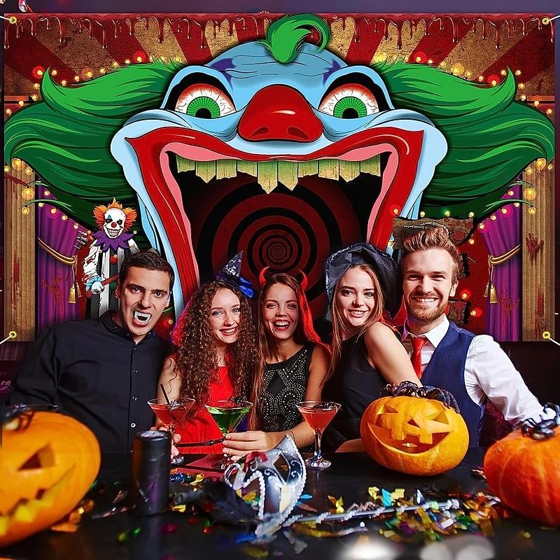 Clown Hanging Tapestry Wall Art Large Tapestry Mural Decor Photograph Backdrop Blanket Curtain Home Bedroom Living Room Decoration  Decorations4