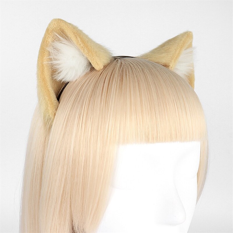 Beast Ear Headband Cosplay Cute Simulation Cat Ear Live Broadcast Hair Accessories Styling Cat'S Ears (Steamed Cat-Ear Shaped Bread) Headband2