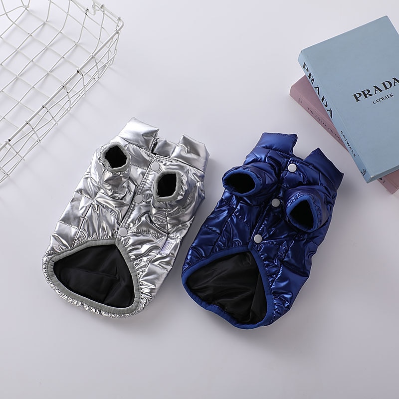 Dog Cat Coat Jacket Fashion Casual Winter Warm Breathable Soft Washable Comfortable Outdoor Casual Daily Dog Clothing for Bichon Frise Pomeranian Baby Pet Papillon Small