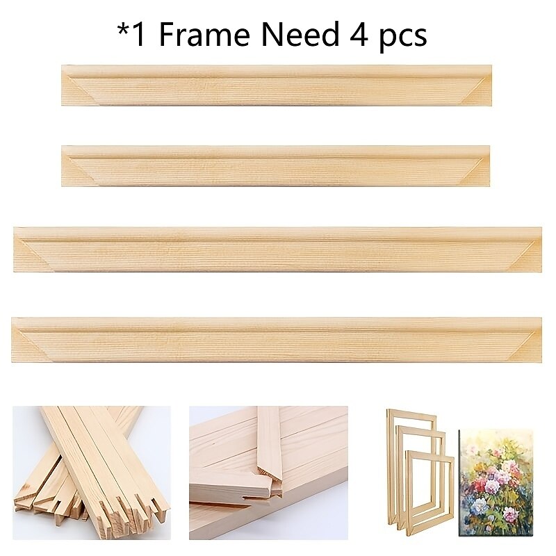 1pc Pine Wood Frame Canvas Prints Posters Frame DIY Diamond Frame Digital Oil Painting Frame Without Accessories3