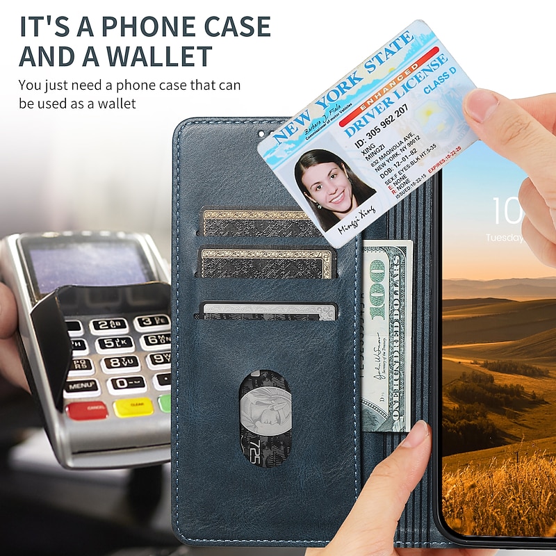 Phone Case For iPhone 16 15 14 Pro Max Plus 13 12 11 Pro Max Wallet Case Flip Cover Magnetic Zipper Full Body Protective TPU PU Leather4