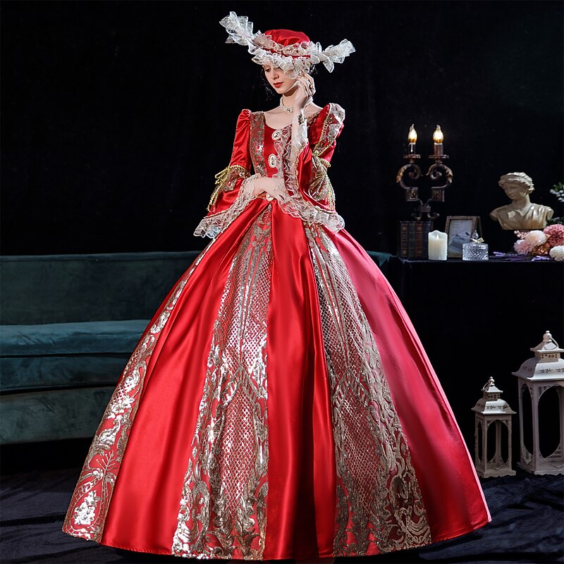 Gothic Victorian Vintage Inspired Dress Party Costume Prom Dress Princess Shakespeare Solid Color Ball Gown Fancy Dress Women's Halloween Carnival Valentine's Day Party Evening Party Masquerade2