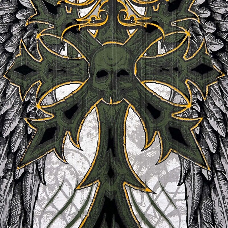 Men's Skull Graphic Prints Cross Shirt Western Shirt Button Up Shirt Long Sleeve Fashion Streetwear Designer Outdoor Daily Fall & Winter Turndown Print White4