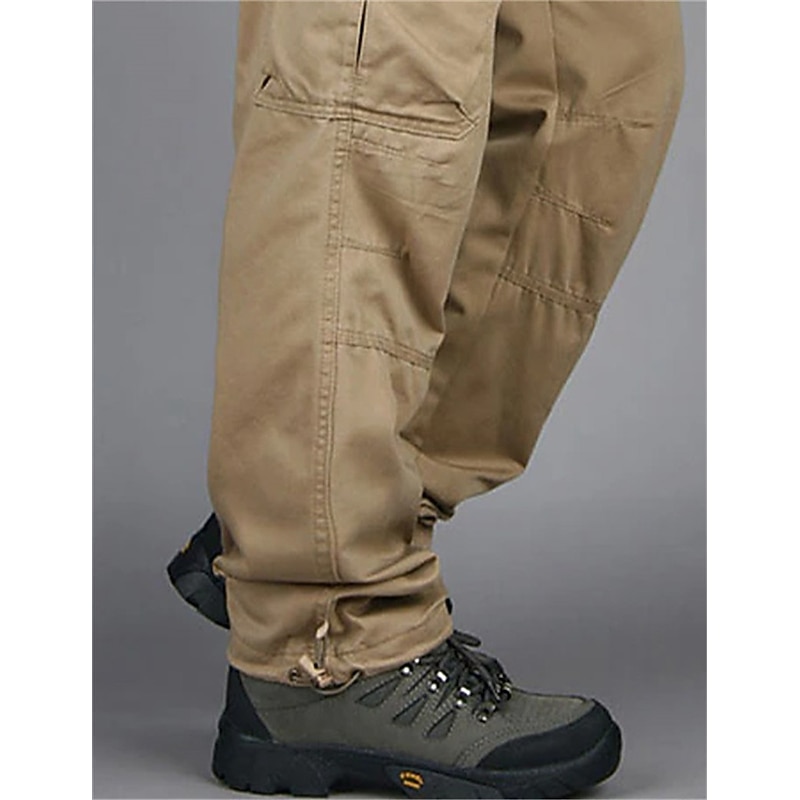Men's Cargo Pants Tactical Pants Trousers Multi Pocket Plain Comfort Wearable Casual Daily Holiday Sports Basic Black Brown3