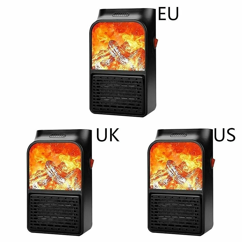 Mini Electric Fan Heater Portable Plug-in Wall Ceramic Heater Air Heating Winter Room Warmer Thermostat Remote Control 400W PTC2