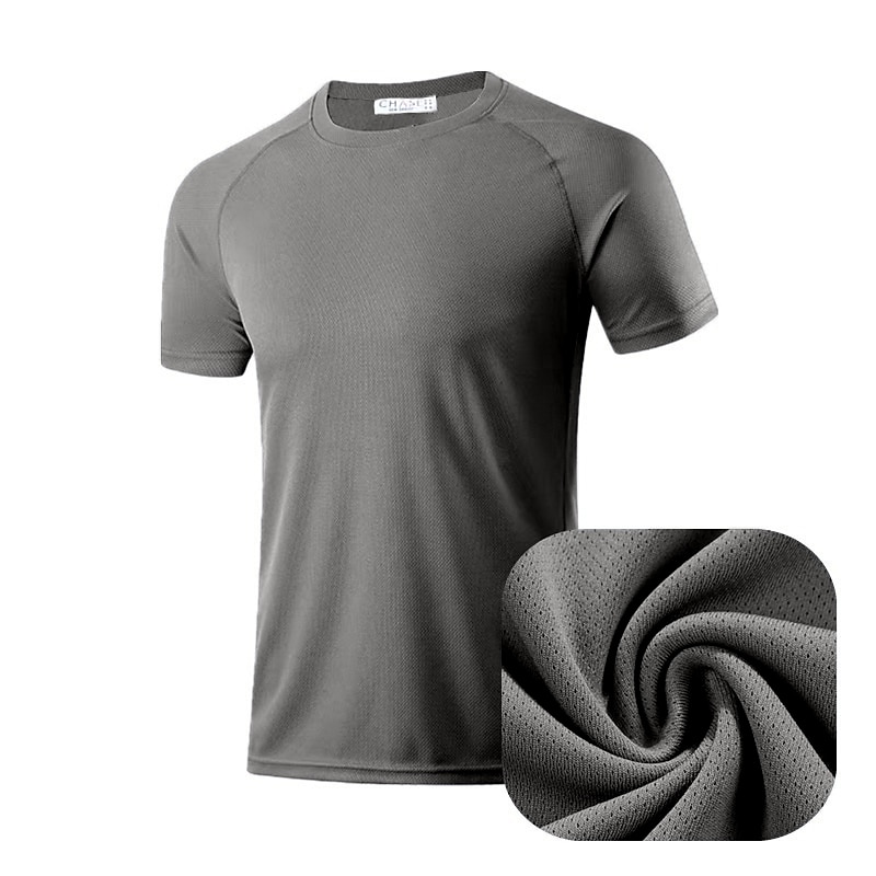 Men's T Shirt Moisture Wicking Shirts Short Sleeve Crew Neck Spring & Summer Plain Fashion Designer Casual Classic Style Street Holiday Beach Black White Dusty Blue Top Tee for Men3