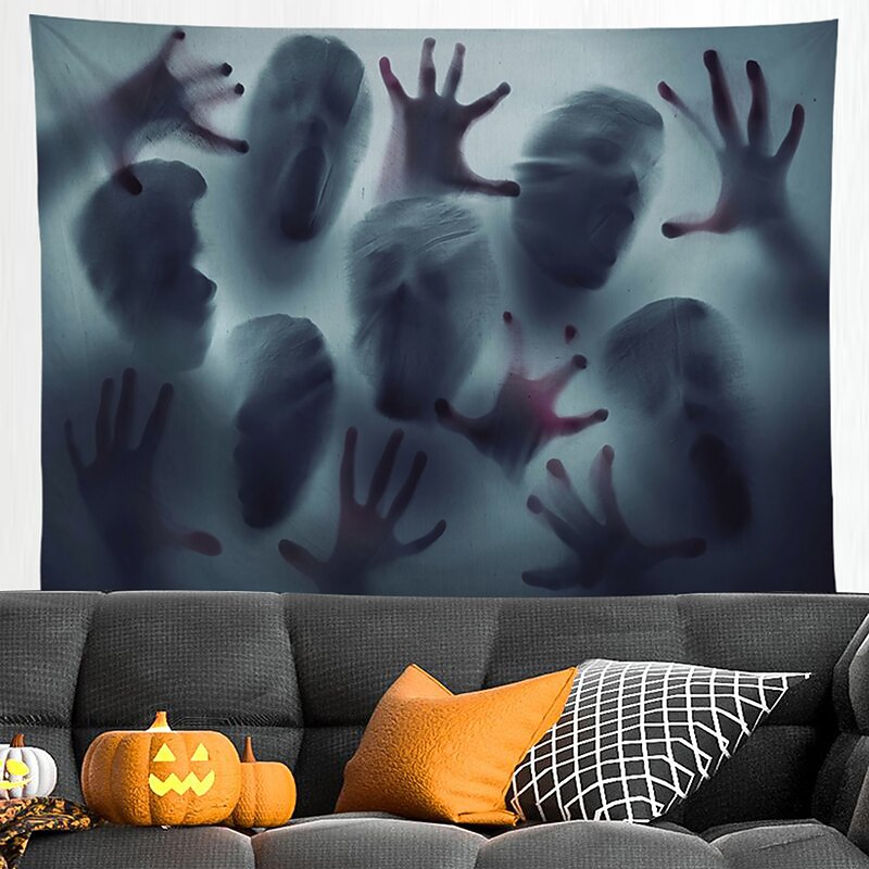Halloween Tapestry, Bloody Hand Tapestry Wall Hanging ,Art Decor Blanket Curtain Picnic Tablecloth Hanging Bedroom Living Room Dorm Decoration Halloween Decorations
