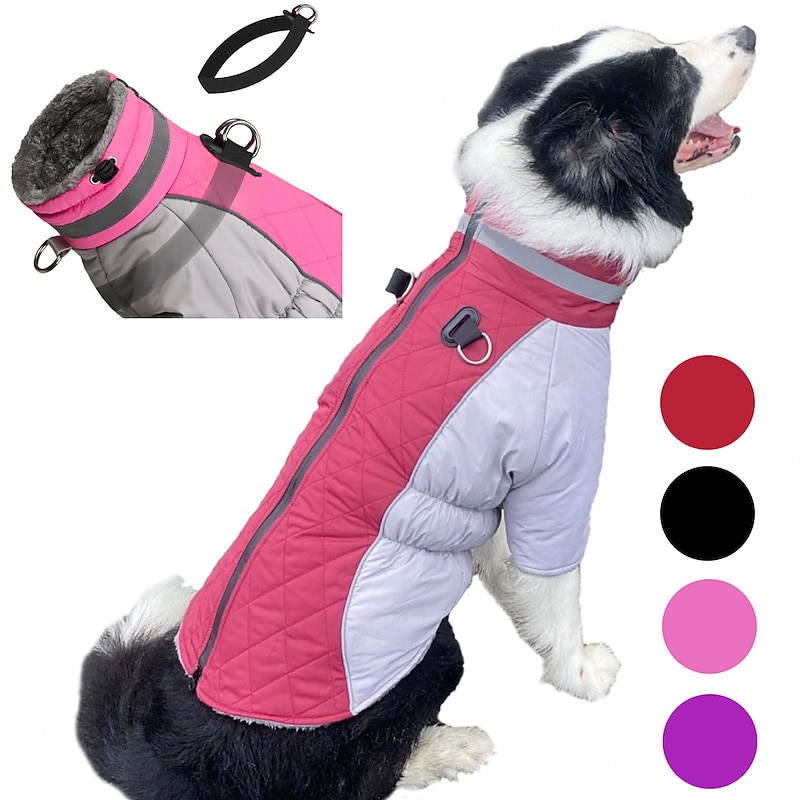 Dog Cat Coat Harness Jacket Fashion Cute Winter Waterproof Breathable Soft Washable Comfortable Outdoor Casual Daily Dog Clothing for Bichon Frise Pomeranian Baby Pet Papillon Small