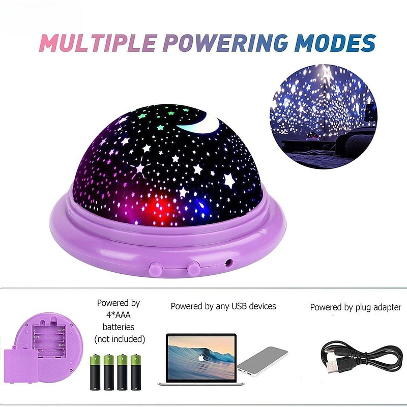 Baby Star Sky Projector Lamp Color Changing Starry UFO LED Night Light Moon Cosmos Kids Toys Bedroom Decor Birthday Gifts3