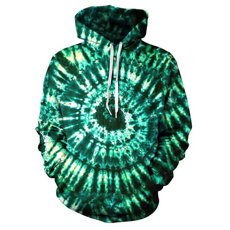 Tie-dye Print Hoodie 1980s Disco Hoodie Christmas Hoodie Cartoon Manga Anime Front Pocket Graphic Hoodie For Men's Women's Unisex Adults'3