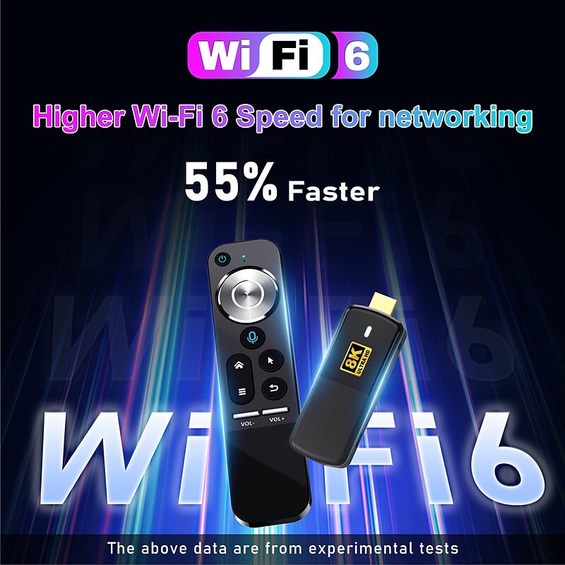 TV Smart Stick Android 13.0 Smart TV Box WiFi6 4K*2K H.265 HEVC RK3528 Set Top Box Media Player PK D6 G7 STICK