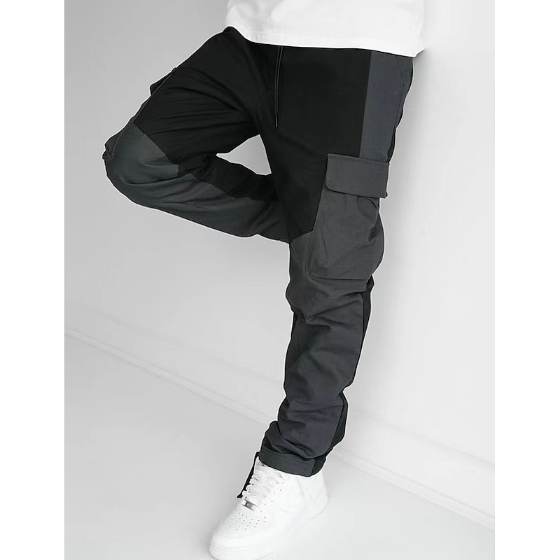 Men's Cargo Pants Cargo Trousers Pocket Color Block Comfort Breathable Outdoor Daily Going out Fashion Casual Black2