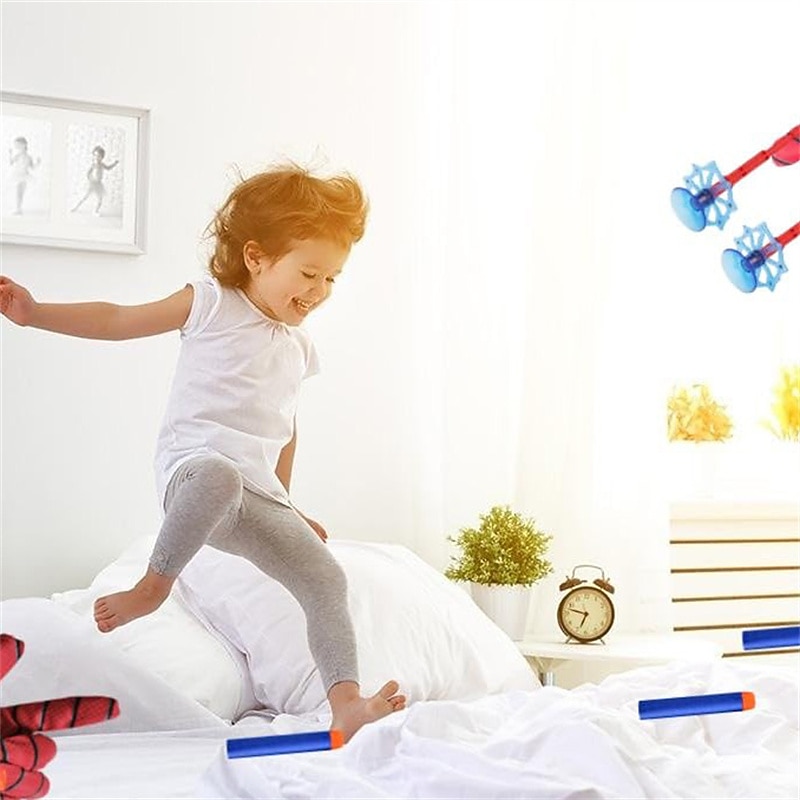 Spider Web Shooter2pcs Spider Web Shooters for Kids Spider Toys for Boys 4-6Hero Boys ToysSuitable for Role-Playing Halloween Festival Children's Party Gifts3