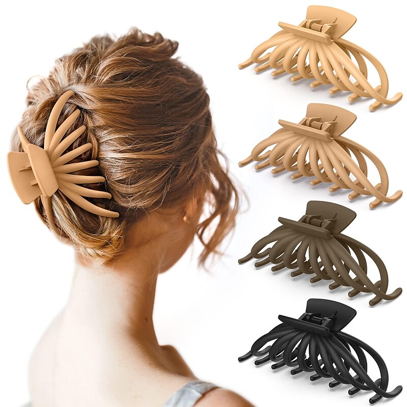 Hair Clips for Women, 4.7 Inch Large Claw Clips for Thick Thin Long Hair, Strong Hold Big Jaw Hair Clips Matte Non-Slip,Styling Hair Accessories for Women Girls Christmas Gifts Stocking Stuffers