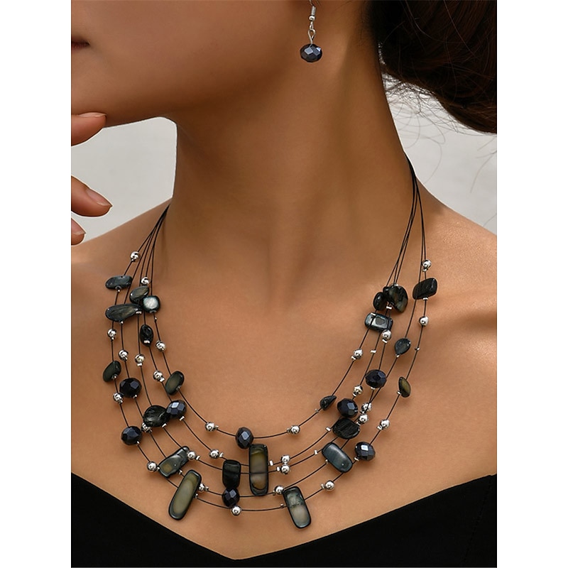 Women's necklace Fashion Outdoor Geometry Jewelry Sets3