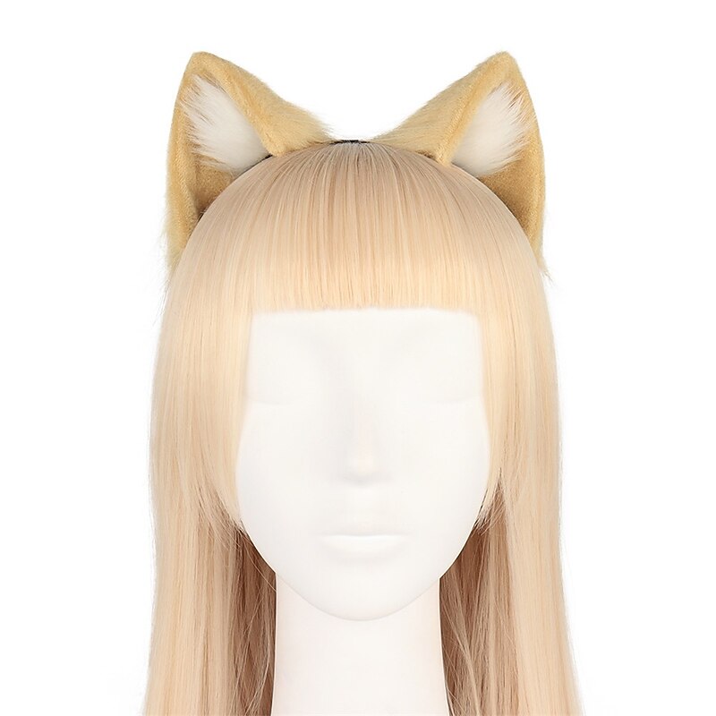 Beast Ear Headband Cosplay Cute Simulation Cat Ear Live Broadcast Hair Accessories Styling Cat'S Ears (Steamed Cat-Ear Shaped Bread) Headband