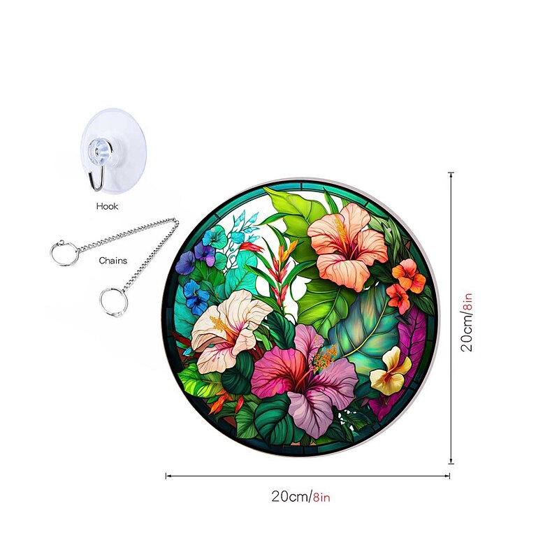 1pc Flowers Wall Hanging Suncatcher for Home and Garden Decor - Perfect for Home Decor3