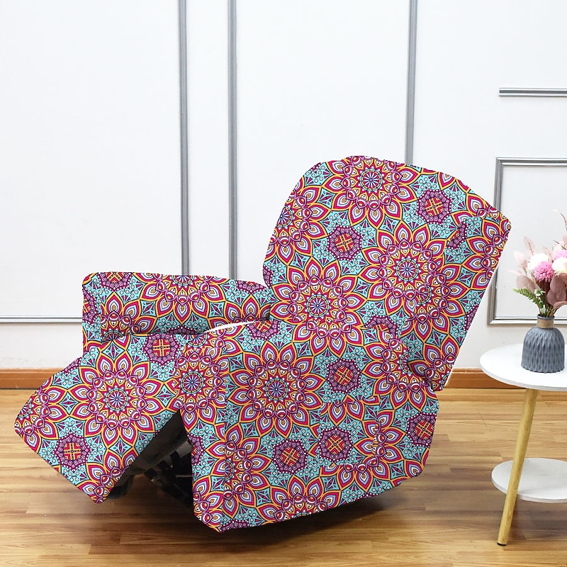 Stretch Recliner Covers Recliner Covers 1 Seater Armchair Couch Slipcover with Elastic Loop, Anti-cat Scratch Furniture Protector for Kids, Pets, Dogs, Cats4