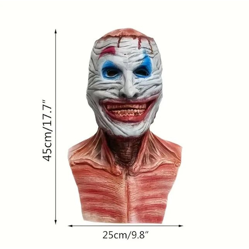 Halloween Blood Double Mask, Joker Skull Scary Realistic Halloween Mask For Adults Costumes Men's Halloween Costume, Frightening Fun Horror Skull Mask3