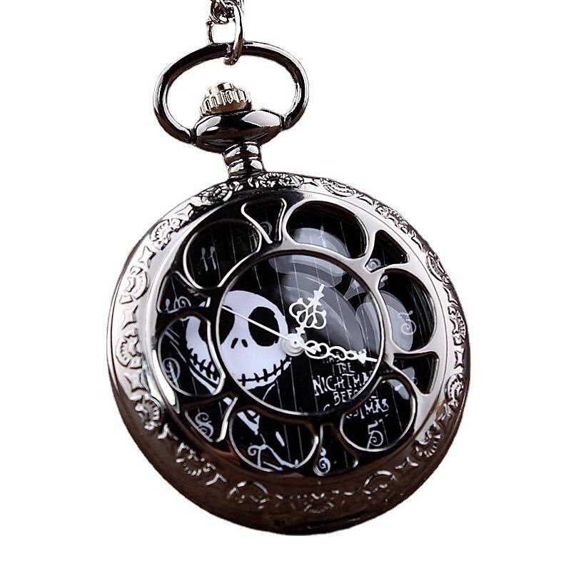 Model Hollow Black Pumpkin Ball Mummy Literally The Nightmare Before Festival Theme Pocket Watch Halloween Dress Up4