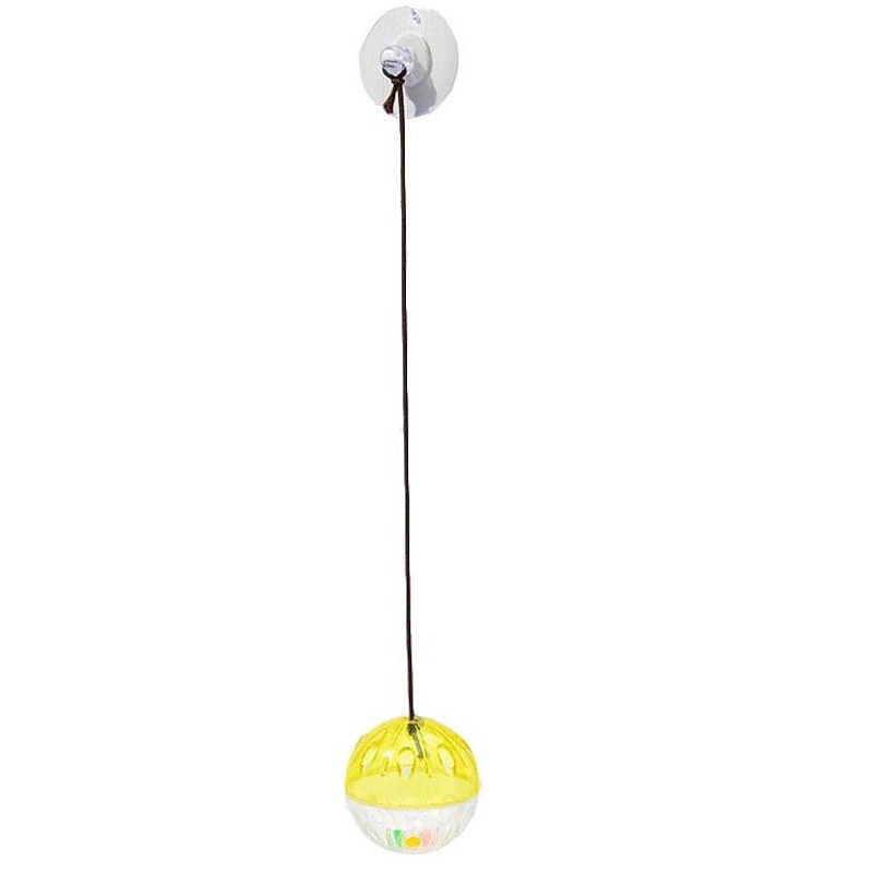 1pcs suction cup bell bouncy ball cat toy color plastic sounding bell interactive self-hitting cat ball factory direct sale2