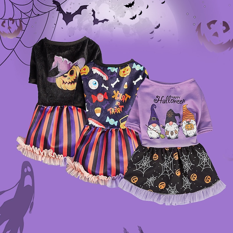 Dog Cat Dress Party Funny Winter Waterproof Breathable Soft Washable Comfortable Outdoor Halloween Casual Daily Dog Clothing for Bichon Frise Pomeranian Baby Pet Papillon Small4