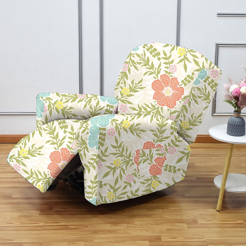 Stretch Recliner Covers Recliner Covers 1 Seater Armchair Couch Slipcover with Elastic Loop, Anti-cat Scratch Furniture Protector for Kids, Pets, Dogs, Cats3