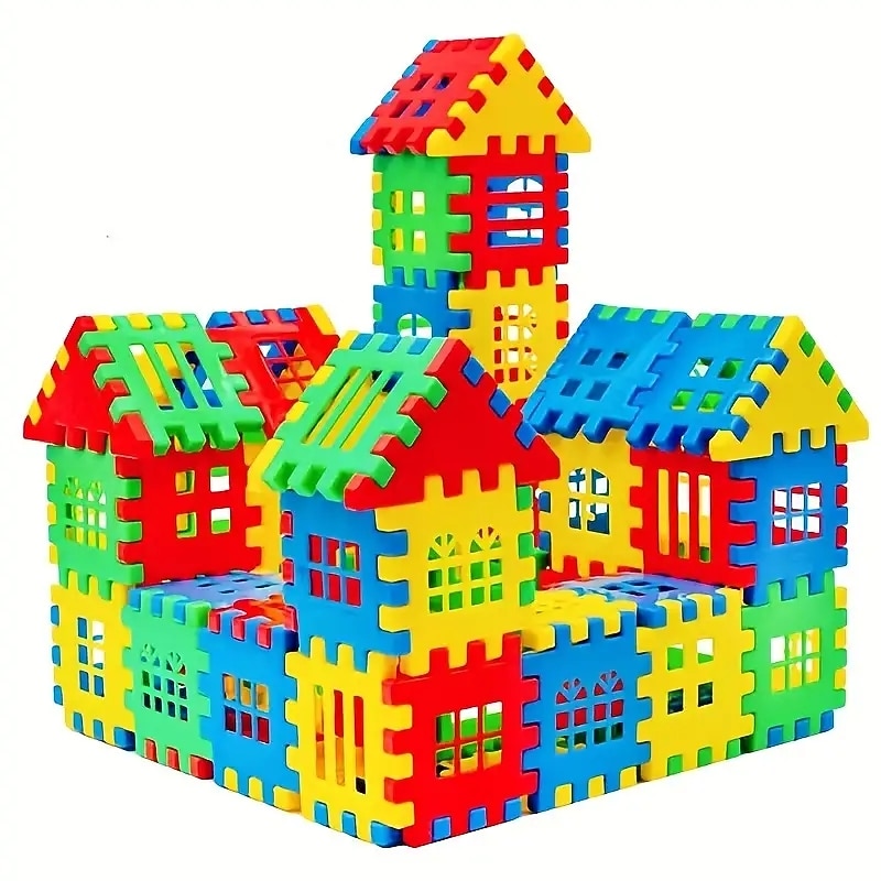 103pcs Villa Building Block Toys House Splicing Toys Montessori Toys For Young Children Fine Motor Skills Education - Classification And Matching Children's Education Stacked Toys Random Colors