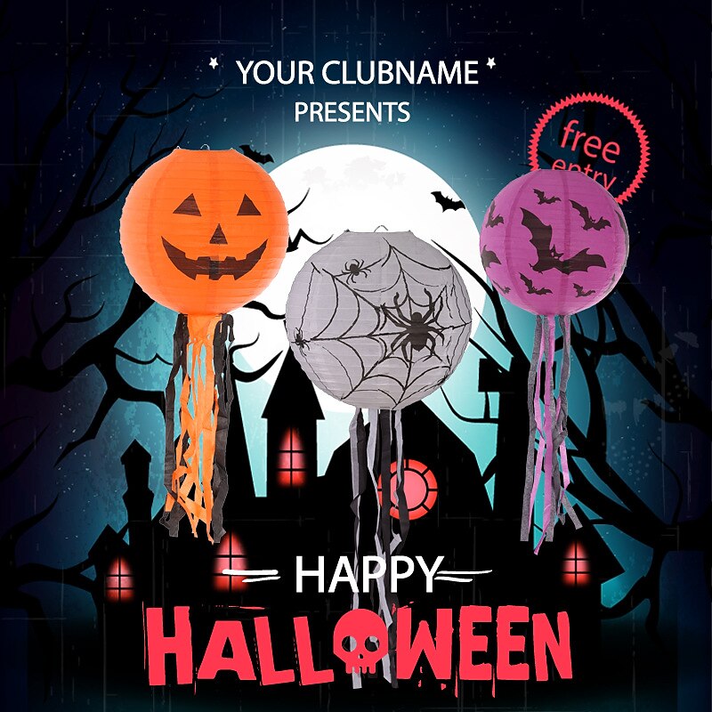 Spooky Halloween Pumpkin Lantern with Whisker Paper Perfect for Ghost Festival Atmosphere Arrangement and Home Decor2