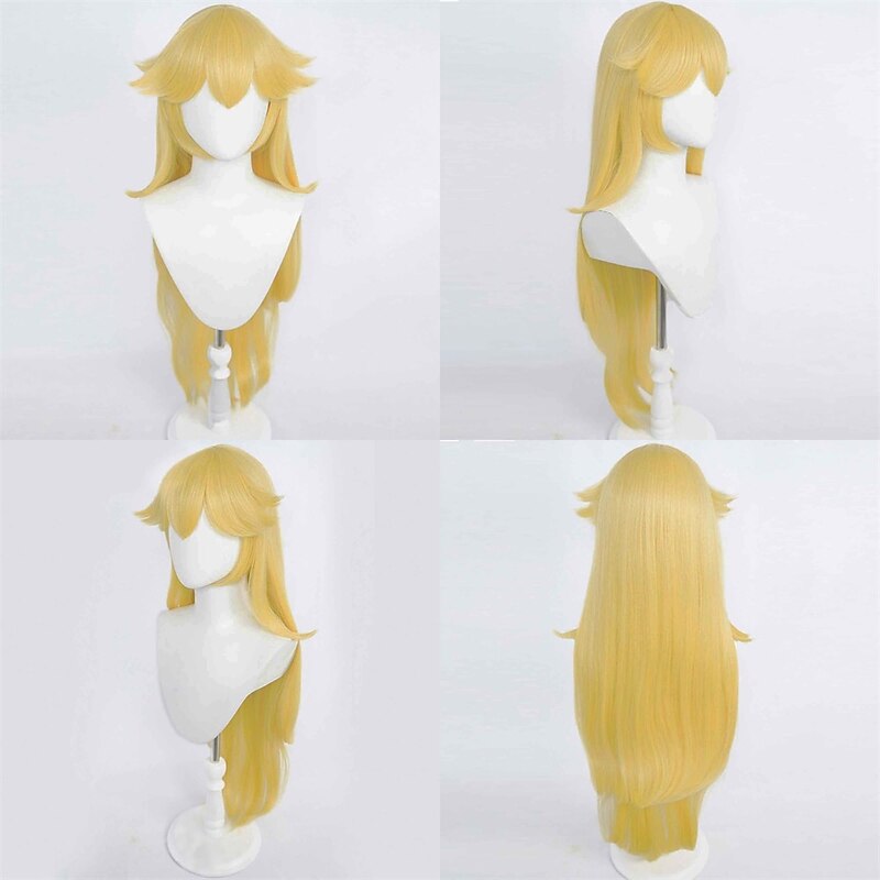 Princess Wig For Girls Women Golden Long Wavy Cosplay Wig Synthetic Wig Anime Wig For Party Wig Halloween Wigs2