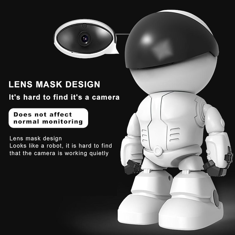 1080P IP Camera Pan Tilt Surveillance Camera 200W Pixels WiFi PTZ Camera Wireless Two-way Audio Network Cameras Baby Monitor Home Security Motion Detection Security Surveillance NetCam + 16/32/64G TF Card(optional)4