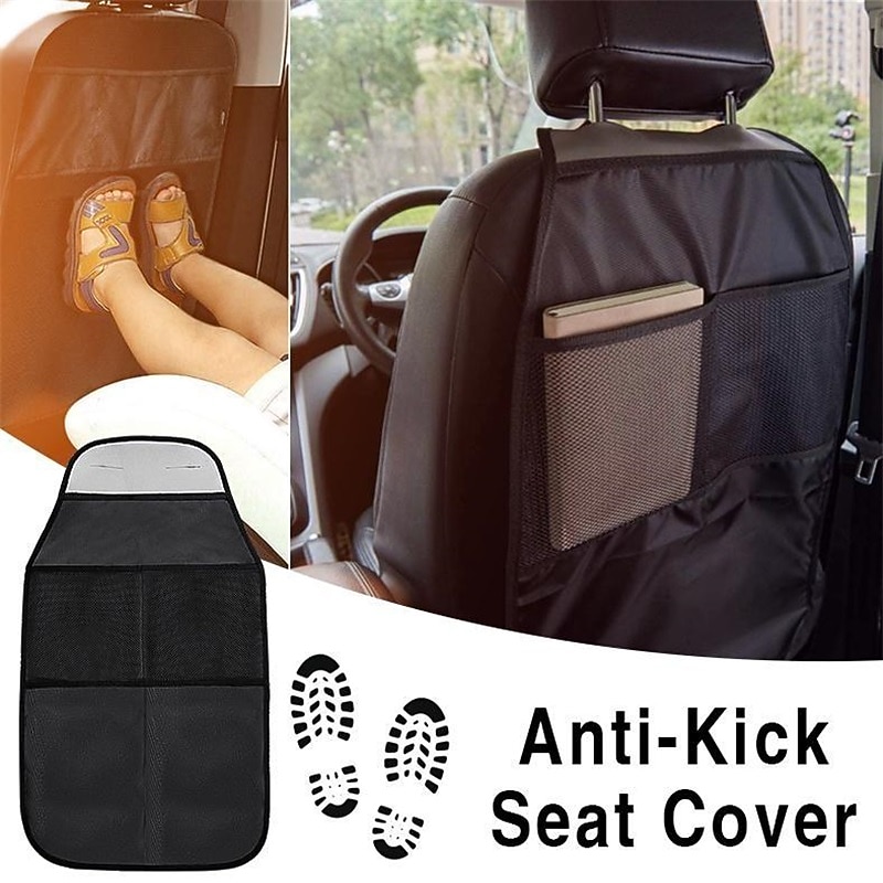 Car Anti-Kick Seat Back Protector Cover for Anti Mud Dirt Auto Seat Cover Anti Kick Mat Pad Seat Cover with Storage Bag